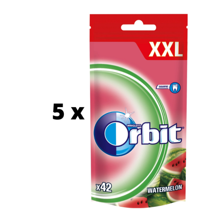 Kramtomoji guma Orbit Watermelon kr.guma 42vnt, 58g  x  5 vnt.