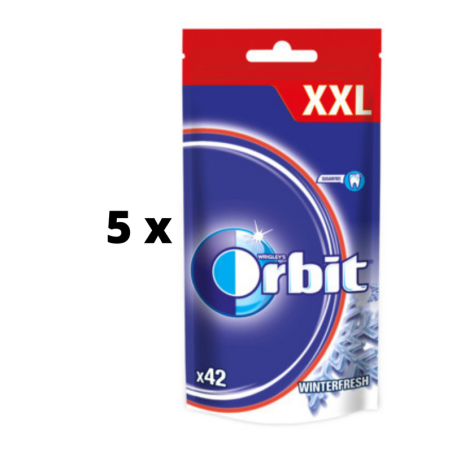 Kramtomoji guma Orbit Winterfresh kr.guma 42vnt, 58g  x  5 vnt.