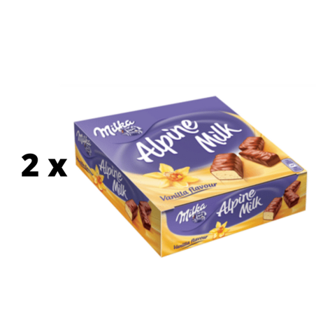 Saldainių dėžutė, MILKA Alpine Milk, 330 g  x  2 vnt. pakuotė