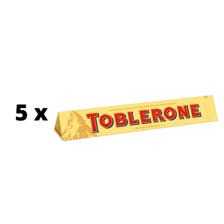 Šokoladas TOBLERONE, pieninis, 100 g  x  5 vnt. pakuotė