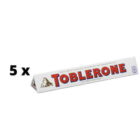 Šokoladas TOBLERONE, baltasis, 100 g  x  5 vnt. pakuotė