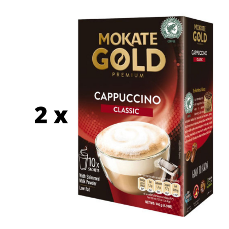 Kavos gėrimas MOKATE Gold Premium Cappuccino Classic, 10 x 14g  x  2 vnt. pakuotė