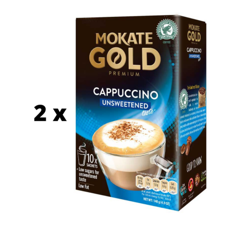 Kavos gėrimas MOKATE Gold Premium Cappuccino, becukrė, 10 x 14g  x  2 vnt. pakuotė