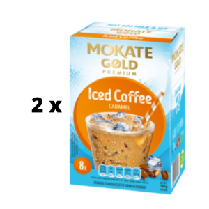 Kavos gėrimas MOKATE Iced  Coffee Caramel, 8 x 15g  x  2 vnt. pakuotė