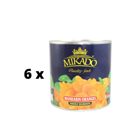 Konservuoti mandarinai MIKADO, silpname sirupe, 312 g/ 175 g  x  6 vnt. pakuotė