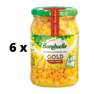 Saldieji kukurūzai BONDUELLE, 530 g / 360 g  x  6 vnt. pakuotė