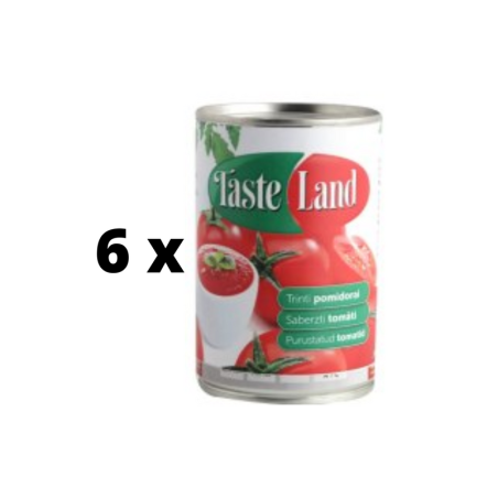 Trinti pomidorai TASTE LAND, 400 g  x  6 vnt. pakuotė