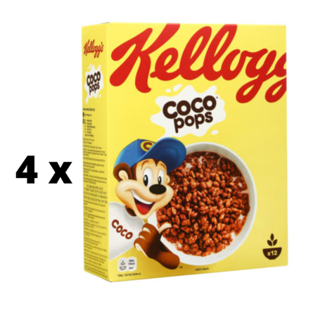 Dribsniai KELLOGG'S Coco Pops 375g  x  4 vnt. pakuotė