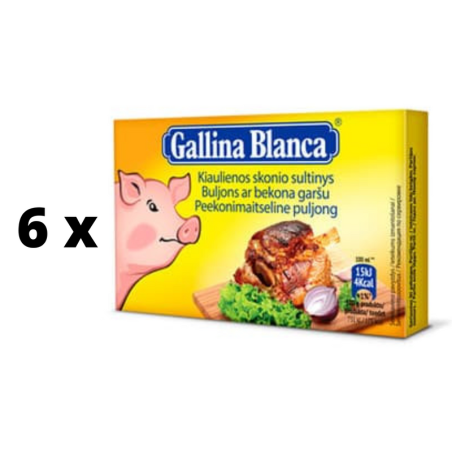 Kiaulienos sultinys GALLINA BLANCA, 8 vnt.  x  6 pak. pakuotė