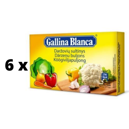 Daržovių sultinys GALLINA BLANCA, 8 vnt., 80g  x  6 pak. pakuotė