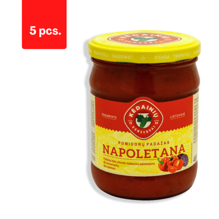 Pomidorų padažas KĖDAINIŲ Napoletana, 480g  x  5 vnt. pakuotė