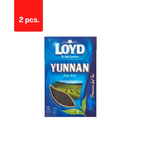 Biri juodoji arbata LOYD Yunnan, 80g  x  2 vnt. pakuotė