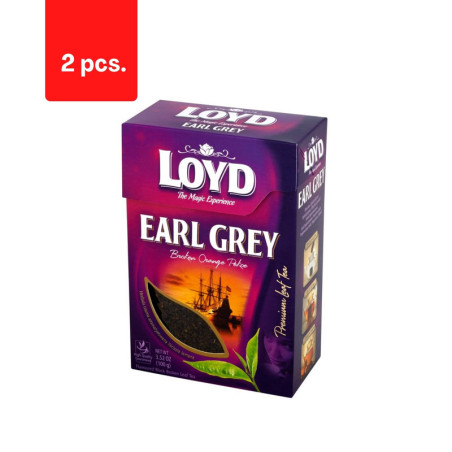 Aromatizuota juodoji smulkintų arbatžolių arbata LOYD Earl Grey, 100g  x  2 vnt. pakuotė