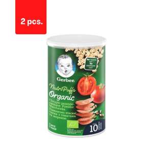 Ekol.aviž.trapučiai GERBER su pomidorais ir mork. (10+mėn.), 35 g  x  2 vnt. pakuotė