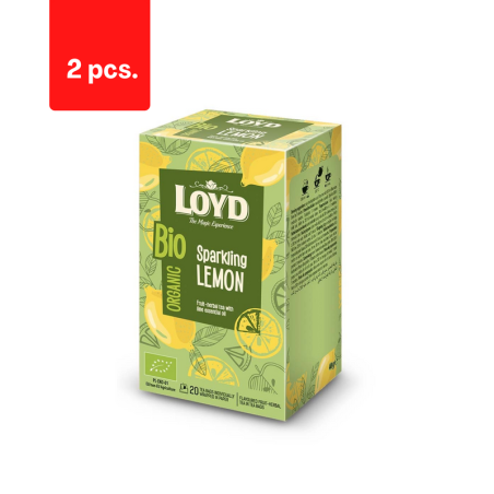 Ekologiška žolelių arbata LOYD Sparkling lemon, 20 x 2g  x  2 pak. pakuotė