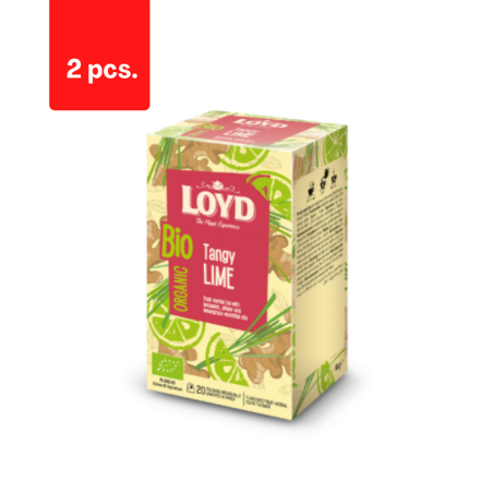 Ekologiška žolelių arbata LOYD Tangy Lime, 20 x 2g  x  2 pak. pakuotė