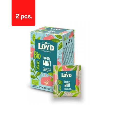 Ekologiška žolelių arbata LOYD Frosty Mint, 20 x 2g  x  2 pak. pakuotė
