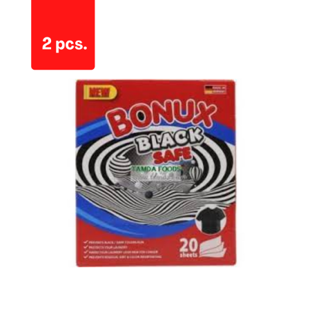Dažus ir nešvarumus sulaikančios servetėlės BONUX Black Safe, 20 vnt.  x  2 pak. pakuotė