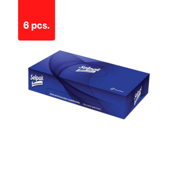 Vienkartinės nosinaitės SELPAK Standart, 3 sluoksnių, dėžutė, 50 vnt  x  6 pak. pakuotė