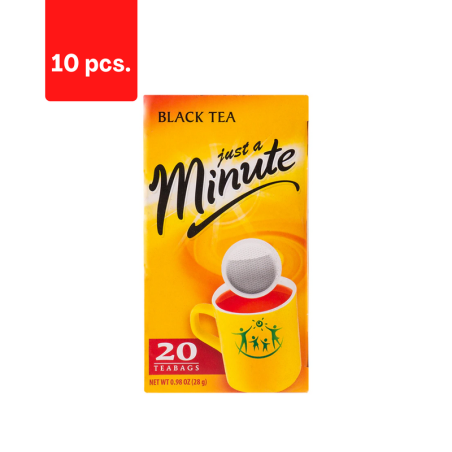 Juodoji arbata JUST A MINUTE, 20 x 1,4g  x  10 pak. pakuotė