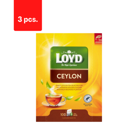 Aromatizuota juodoji arbata LOYD Ceylon, 100 x 2g  x  3 pak.
