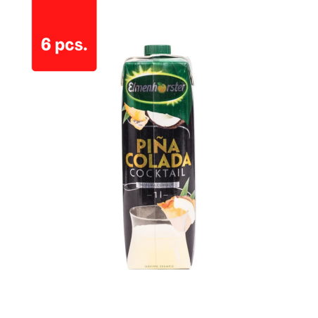 Gaivusis ananasų ir kokosų sulčių gėrimas ELMENHORSTER Pina Colada, 18%, 1 l  x  6 vnt.