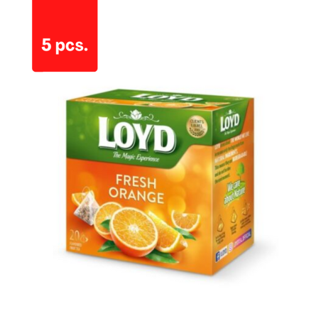Vaisinė arbata LOYD, apelsinų skonio, 20vnt  x  5 pak.