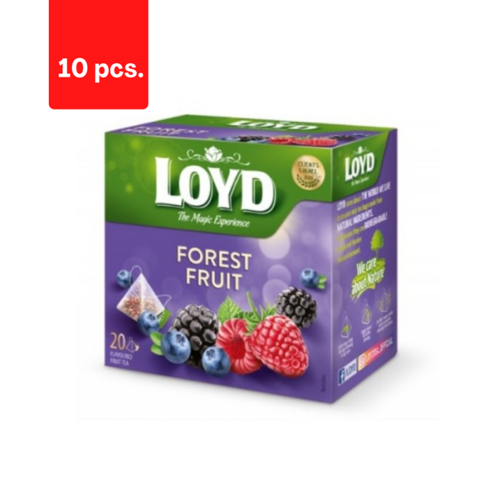 Vaisinė arbata LOYD, miško uogų skonio, 20 x 2g  x  10 pak.