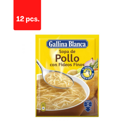 Vištienos sriuba GALLINA BLANCA, su vermišeliais, 71 g  x  12 vnt.