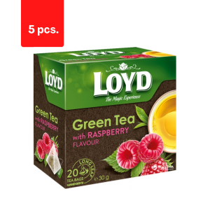 Žalioji arbata LOYD, aviečių skonio, 20 x 1.5g  x  5 pak.