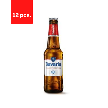 Alus BAVARIA Original, 0%, 0,33l, butelis  x  12 vnt. pakuotė