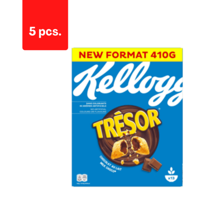Dribsniai KELLOGG'S Tresor Milk Choco 410g  x  5 vnt.