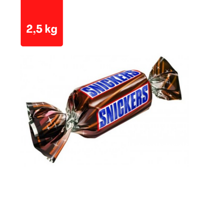 Šokoladiniai saldainiai SNICKERS, 2,5 kg