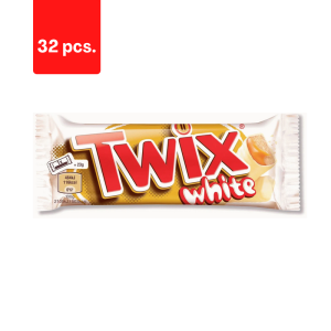 Šokoladinis batonėlis TWIX White, 46 g  x  32 vnt.