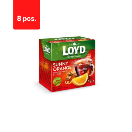 Raudonoji arbata LOYD, apelsinų ir cinamono skonio, 20 x 2g  x  8 pak.