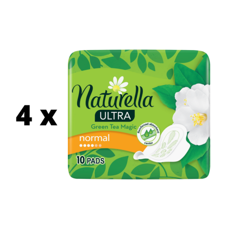 Higieniniai paketai NATURELLA Ultra Normal Green Tea, 10 vnt.  x  4 vnt. pakuotė