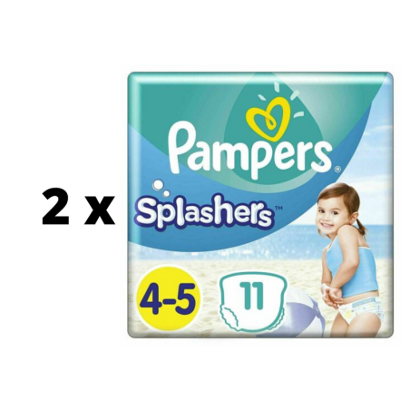 Sauskelnės PAMPERS Pants Splashers, 4 - 5 dydis 9 - 15 kg, 11 vnt.  x  2 vnt. pakuotė