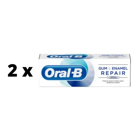 Dantų pasta ORAL B Gum & Enamel Professional Whitening, 75ml  x  2 vnt. pakuotė
