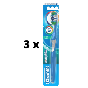 Dantų šepetėlis ORAL-B Complete 5 Ways Clean 40 Medium  x  3 vnt. pakuotė