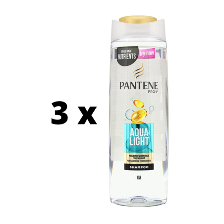 Šampūnas PANTENE Fine Aqua Light, 400 ml  x  3 vnt. pakuotė