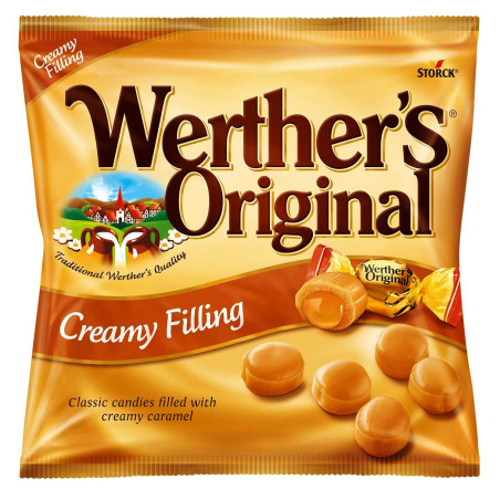 Saldainiai Werther's Creamy Filling 80 g. 18 vnt. pakuotėje
