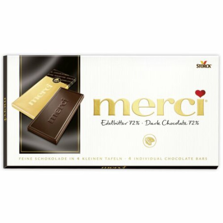 Šokoladas Merci Dark Chocolate 72% 100 g. 15 vnt. pakuotėje