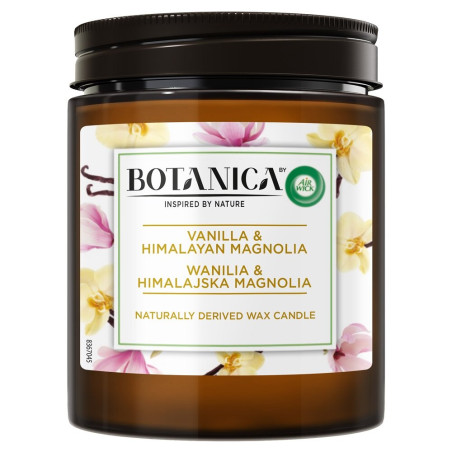 Kvapioji žvakė Botanica Candle Vanilla&Himal.Magnolia 205 g. 2 pakuočių komplektas