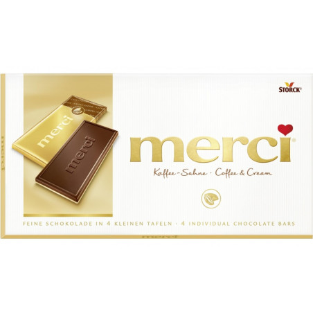 Šokoladas Merci Coffee & Cream 100 g. 4 pakuočių komplektas