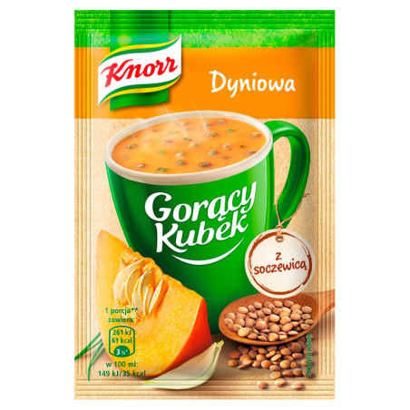 Knorr moliūgų sriuba su lęšiais Cup a Soup , 22g., 22 pakuočių komplektas