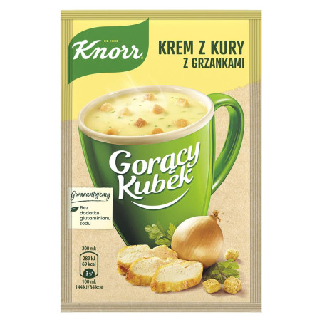 Knorr tiršta vištienos sriuba su skrebučiais, 16g, 40 pakuočių komplektas