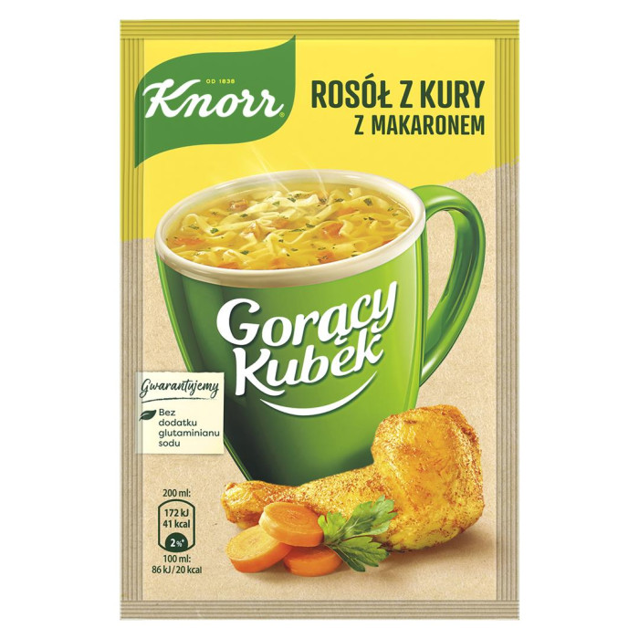 Knorr tiršta vištienos sriuba su makaronais, 12g, 40 pakuočių komplektas