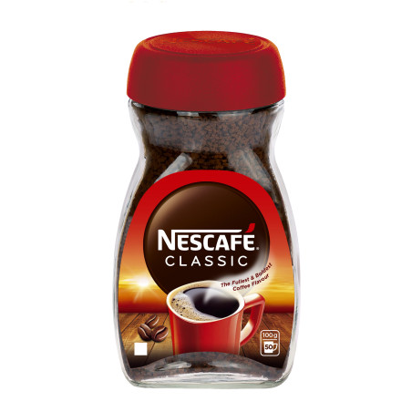 Nescafe Classic tirpi kava (stiklas), 100g, 6 pakuočių komplektas