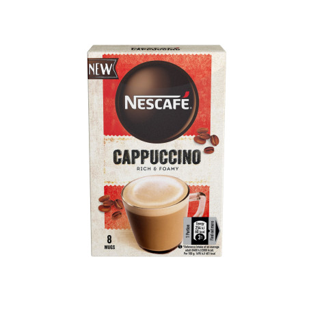 Nescafe Cappuccino tirpios kavos gėrimas 8x15g, 4 pakuočių komplektas