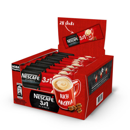 Nescafe Classic kavos gėrimas 3 in1 (28x16,5g), 2 pakuočių komplektas